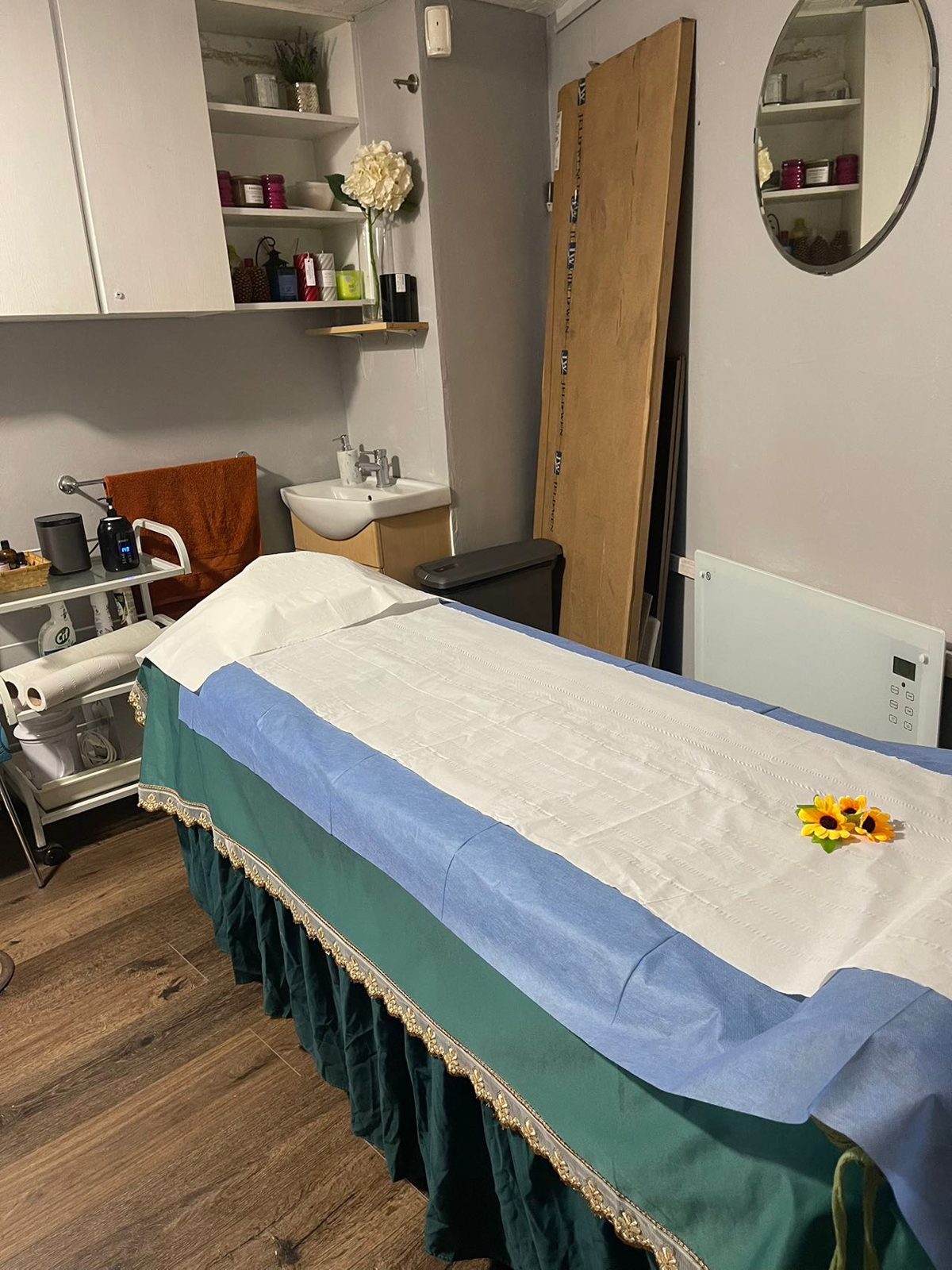 Massage treatment room